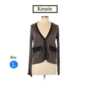 Kensie Color Block Cardigan L